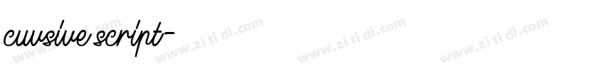 cuvsive script字体转换